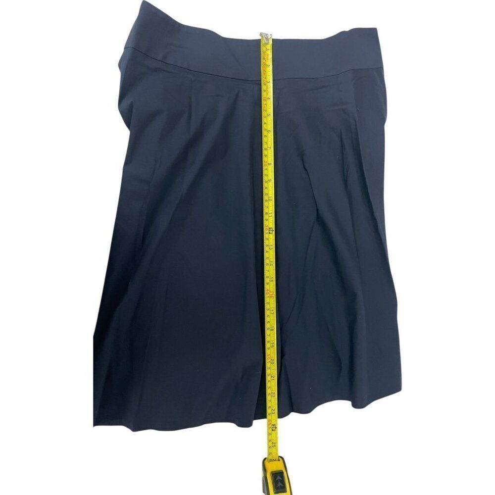Akris Punto Womens A-Line Skirt Size 10 Black Stretch High Waist Cotton - Picture 9 of 10